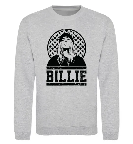 Свитшот Billie чорно-білий Серый меланж фото