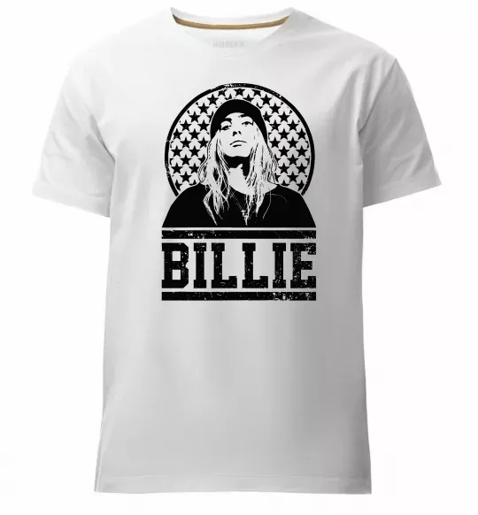 Мужская премиум футболка Billie чорно-білий Белый фото