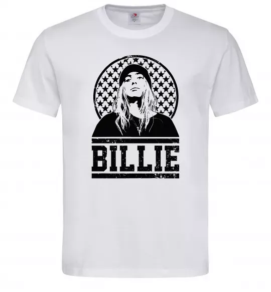 Мужская футболка Billie чорно-білий Белый фото