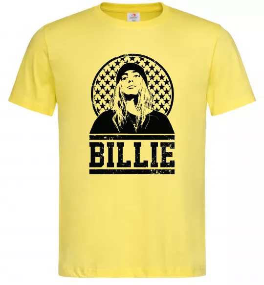 Мужская футболка Billie чорно-білий Лимонный фото