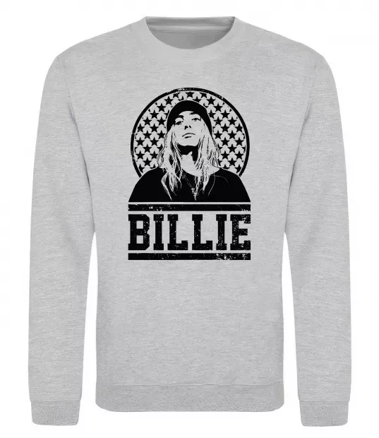 Свитшот Billie чорно-білий Серый меланж фото