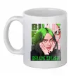 Чашка керамическая Green Billie Eilish Белый фото