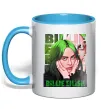 Чашка с цветной ручкой Green Billie Eilish Голубой фото