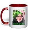 Чашка с цветной ручкой Green Billie Eilish Красный фото