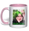 Чашка с цветной ручкой Green Billie Eilish Нежно розовый фото
