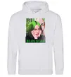 Женская толстовка (худи) Green Billie Eilish Серый меланж фото