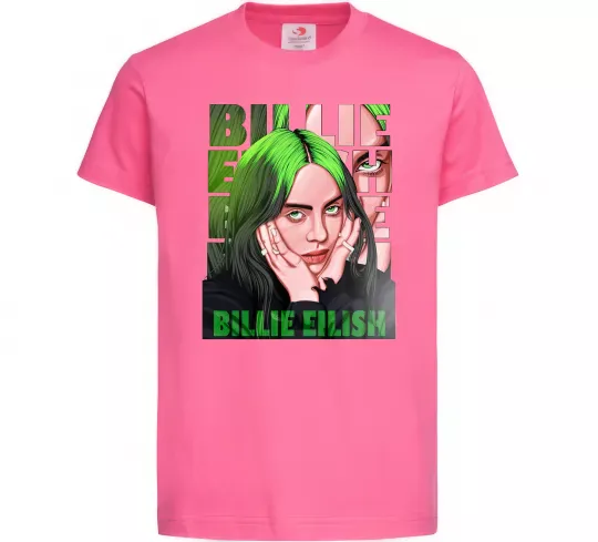 Дитяча футболка Green Billie Eilish Яскраво-рожевий фото