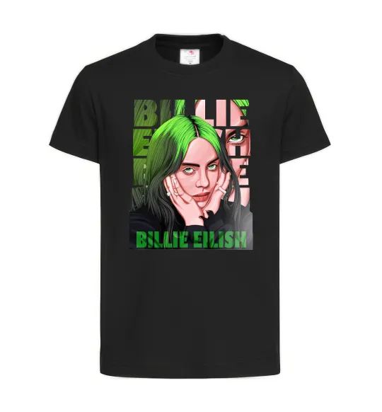 Детская футболка Green Billie Eilish Черный фото