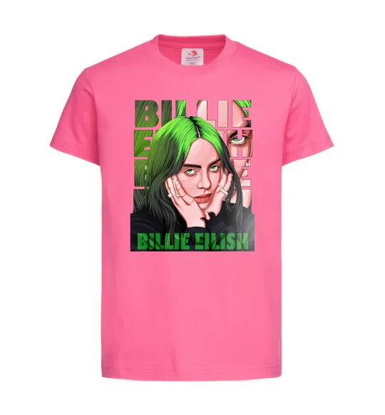 Детская футболка Green Billie Eilish Ярко-розовый фото