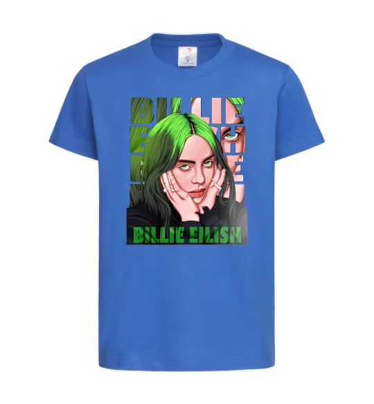 Детская футболка Green Billie Eilish Ярко-синий фото