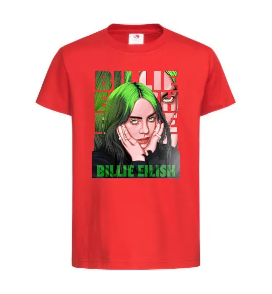 Детская футболка Green Billie Eilish Красный фото