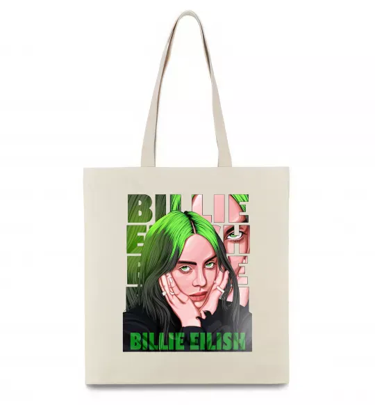 Эко-сумка Green Billie Eilish Бежевый фото