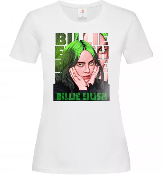 Женская футболка Green Billie Eilish Белый фото