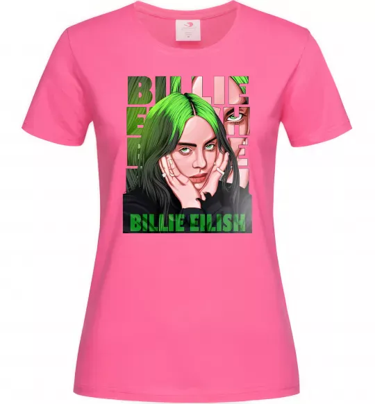 Женская футболка Green Billie Eilish Ярко-розовый фото