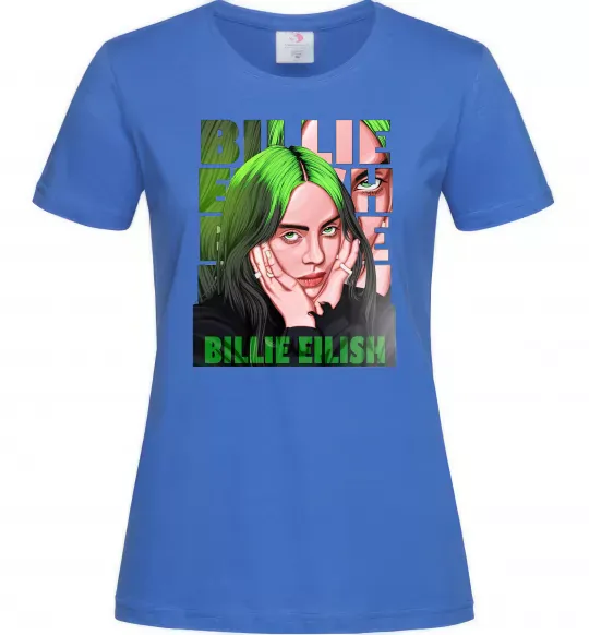 Женская футболка Green Billie Eilish Ярко-синий фото