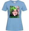 Женская футболка Green Billie Eilish Голубой фото
