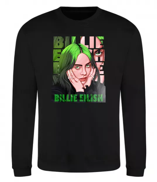 Свитшот Green Billie Eilish Черный фото