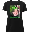 Женская премиум футболка Green Billie Eilish Черный фото