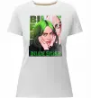 Женская премиум футболка Green Billie Eilish Белый фото
