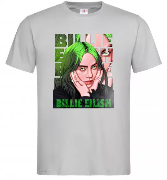 Мужская футболка Green Billie Eilish Серый фото