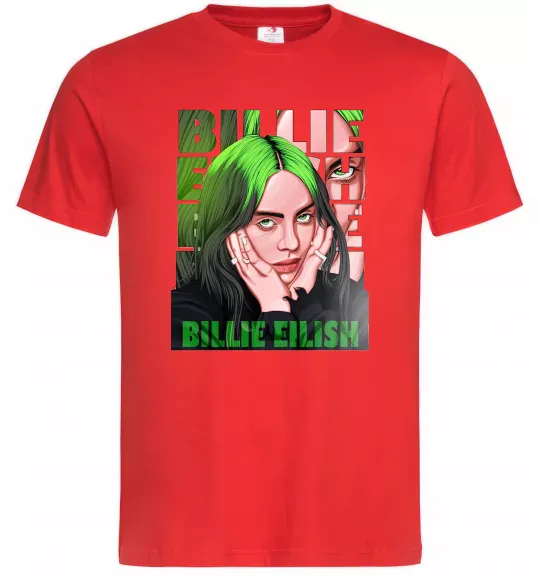 Мужская футболка Green Billie Eilish Красный фото