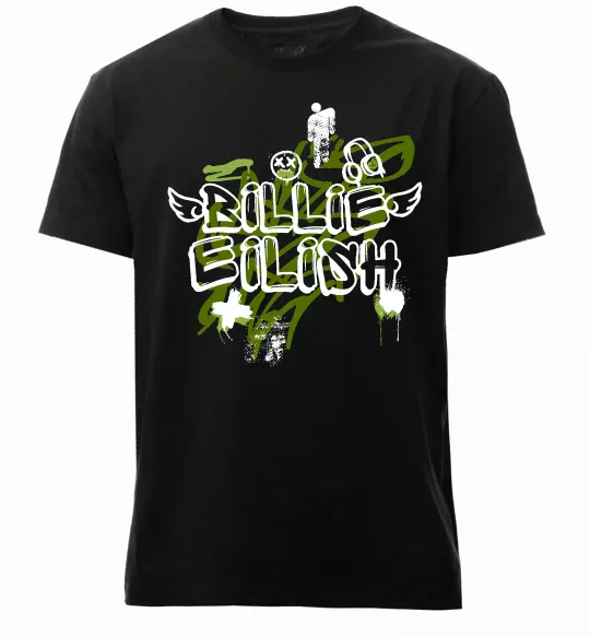 Мужская премиум футболка Billie Eilish Grafity Черный фото