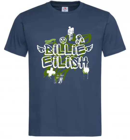 Мужская футболка Billie Eilish Grafity Темно-синий фото