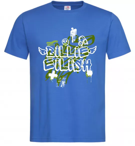 Мужская футболка Billie Eilish Grafity Ярко-синий фото