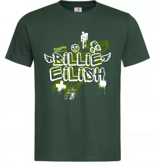Мужская футболка Billie Eilish Grafity Темно-зеленый фото