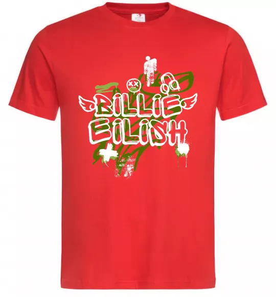 Мужская футболка Billie Eilish Grafity Красный фото