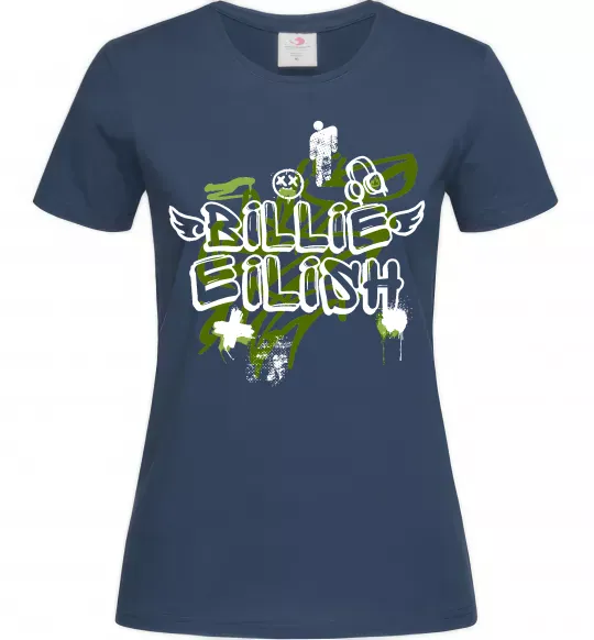 Женская футболка Billie Eilish Grafity Темно-синий фото