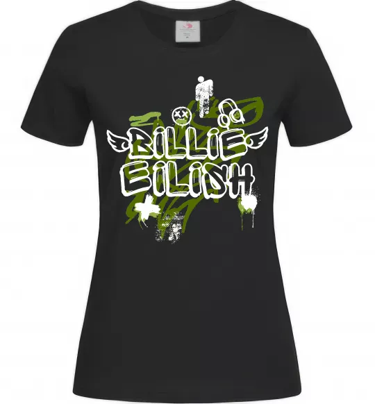 Женская футболка Billie Eilish Grafity Черный фото