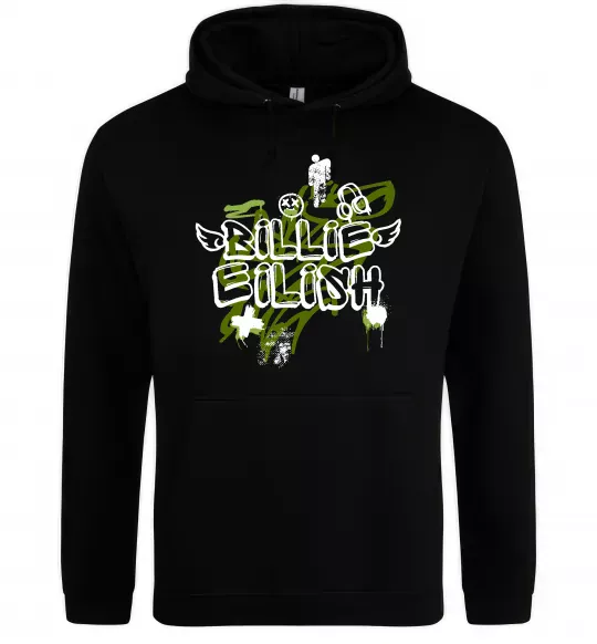 Чоловіча толстовка (худі) Billie Eilish Grafity Чорний фото