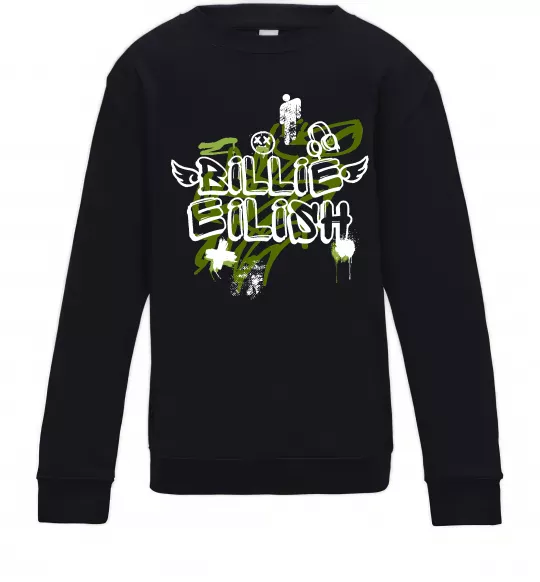 Детский Свитшот Billie Eilish Grafity Черный фото