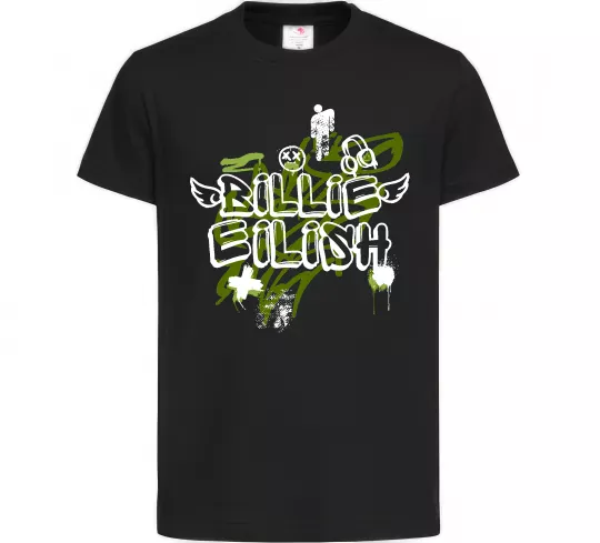 Детская футболка Billie Eilish Grafity Черный фото