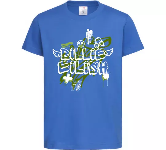 Детская футболка Billie Eilish Grafity Ярко-синий фото