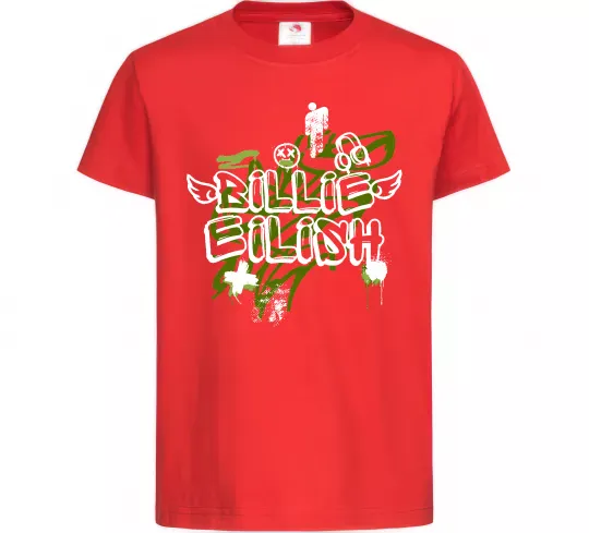 Детская футболка Billie Eilish Grafity Красный фото