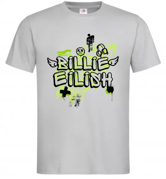 Мужская футболка Billie Eilish Grafity Серый фото