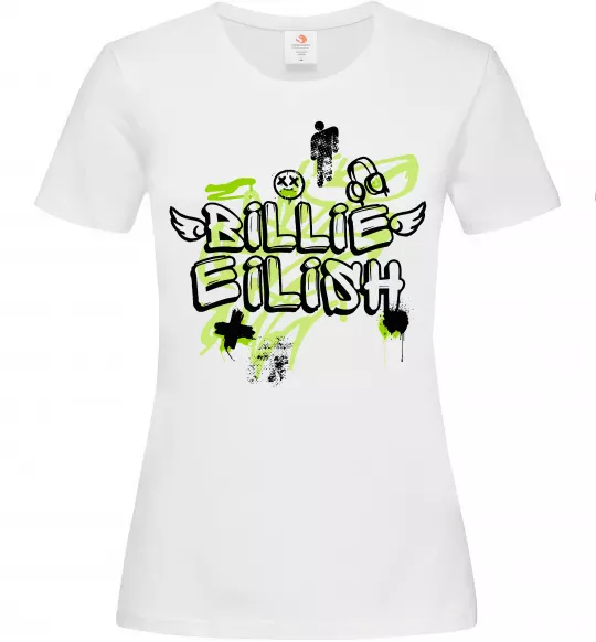 Женская футболка Billie Eilish Grafity Белый фото
