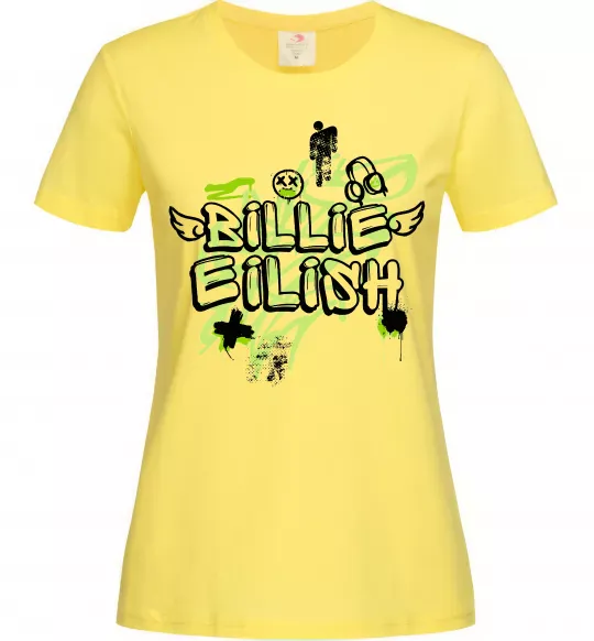 Женская футболка Billie Eilish Grafity Лимонный фото