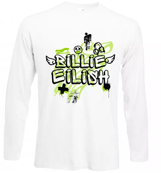 Лонгслив Billie Eilish Grafity Белый фото