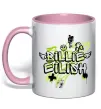Чашка с цветной ручкой Billie Eilish Grafity Нежно розовый фото