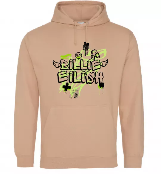 Чоловіча толстовка (худі) Billie Eilish Grafity Пісочний фото