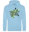 Мужская толстовка (худи) Billie Eilish Grafity Голубой фото