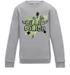 Детский Свитшот Billie Eilish Grafity Серый меланж фото