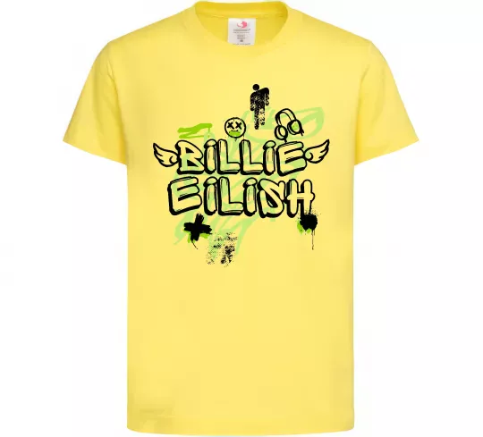 Детская футболка Billie Eilish Grafity Лимонный фото