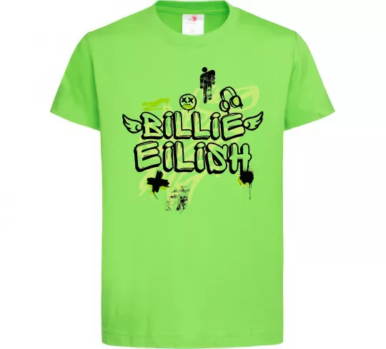 Детская футболка Billie Eilish Grafity Лаймовый фото
