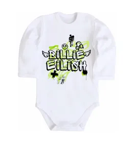 Дитячий бодік Billie Eilish Grafity Білий фото
