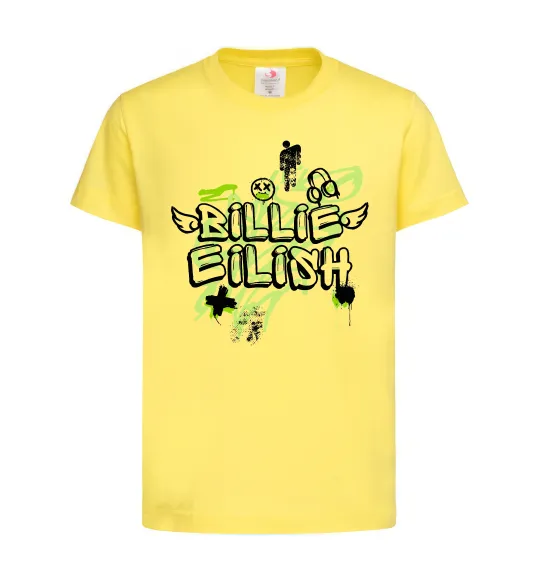 Детская футболка Billie Eilish Grafity Лимонный фото