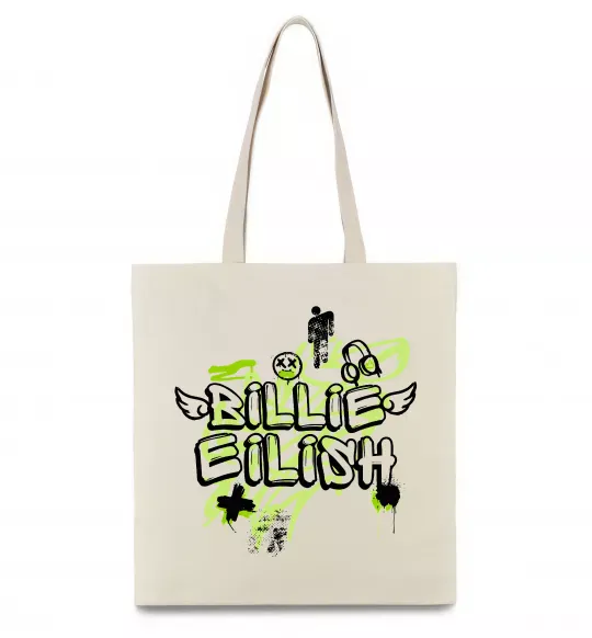 Эко-сумка Billie Eilish Grafity Бежевый фото